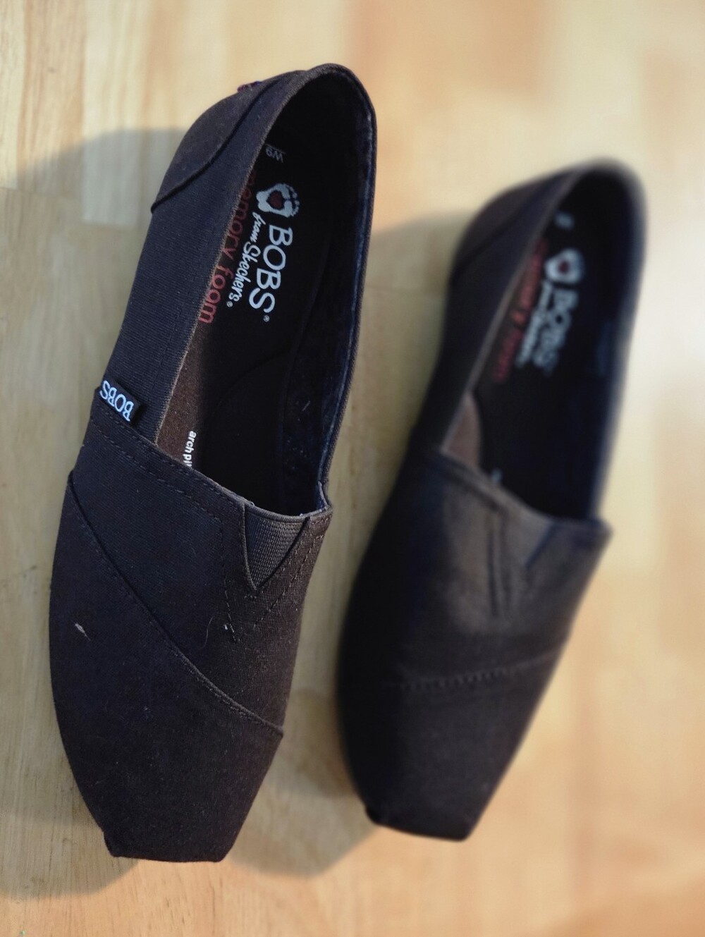 BOBS by Skechers Dark BrownSlip-On Canvas Flats